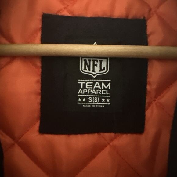 NFL Ultra Game Chicago Bears Varsity Coaches Snap Up Felt Jacket Coat Youth 8 - Picture 3 of 13